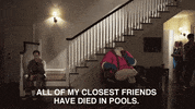 drowning jillian bell GIF by Son of Zorn