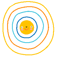 Summer Space Sticker by Linzie Hunter