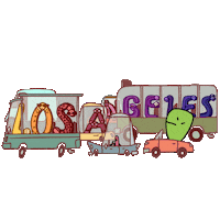 los angeles sticker by BuzzFeed Animation