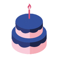 Birthday Cake Sticker by Moonpig UK