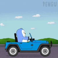 Travel Driving GIF by Pudgy Penguins