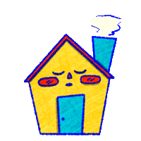 Tired Home Sweet Home Sticker by Katharine Kow