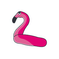 Pink Pool Sticker by ruf Jugendreisen