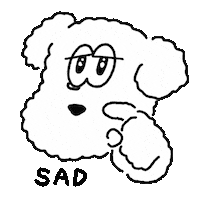 Sad Dog Sticker