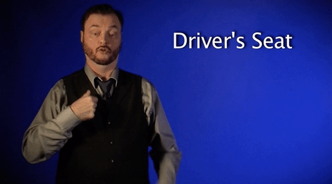 sign language drivers seat GIF by Sign with Robert