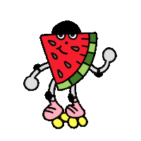 avapom fruit watermelon skater melon Sticker