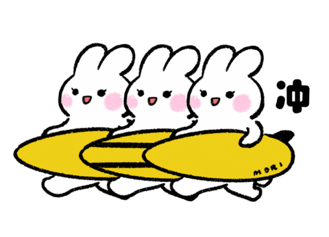 Bunny Surf Sticker