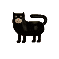 Black Cat Sticker by krist menina