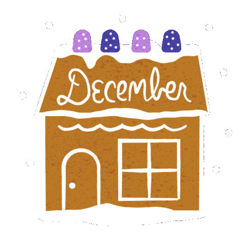 Gingerbread House Christmas Sticker by Jessica Lau