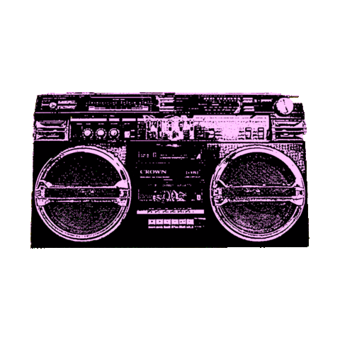 BruceMelodie party colorful speakers shaggy Sticker
