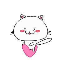 Nabistudio love cat cute cat big love Sticker