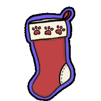 Christmas Stocking Santa Paws Sticker