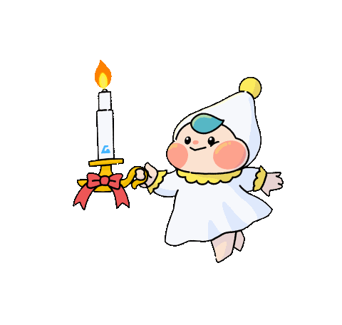 Christmas Candle Sticker