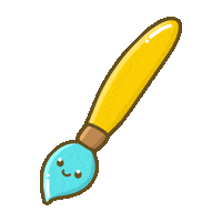 Brush Coloring Sticker