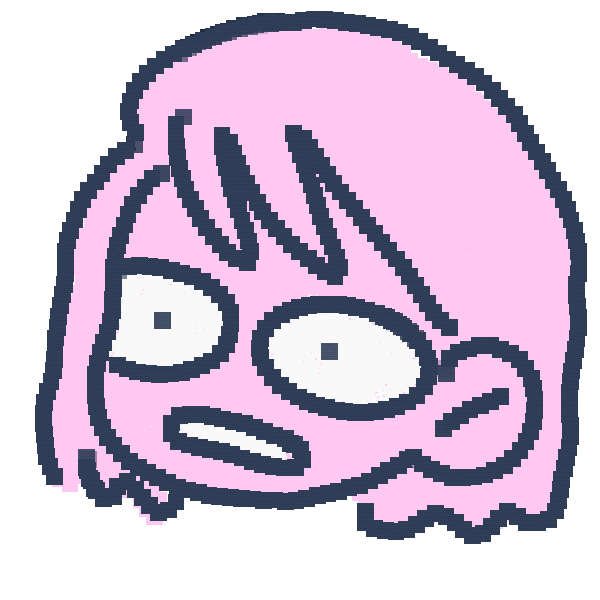 Shocked Pixel Sticker by Smol Bucket