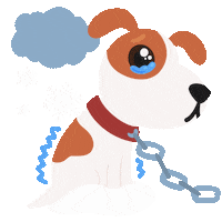 Sad Dog Sticker by PETA