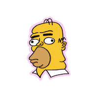 Helloooholli homer simpson confused the simpsons lmao Sticker