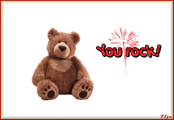 You Rock Teddy Bear GIF
