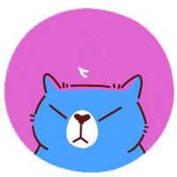 Blue Cat Idea Sticker