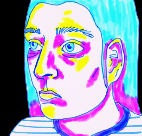 ellapasquier cry colorful tears procreate GIF