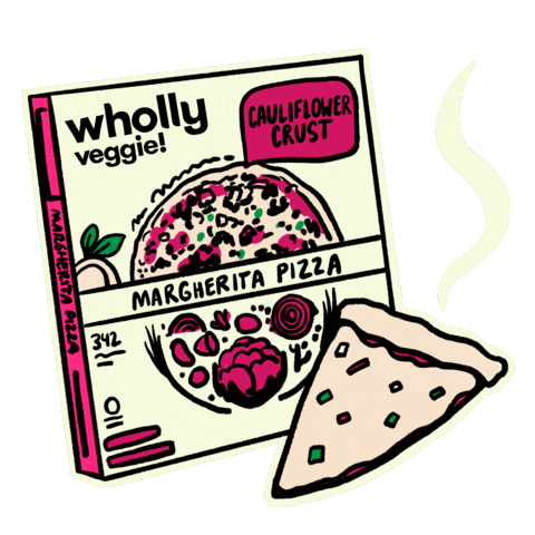 Whollyveggie giphyupload green pizza health Sticker