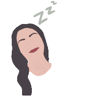 sandraelser tired sleep sleeping brunette Sticker
