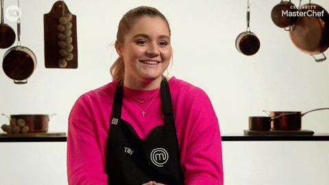 Embarrassed Laugh GIF by MasterChefAU