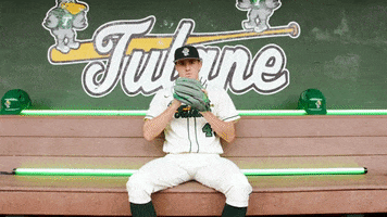College Baseball Adam GIF by GreenWave