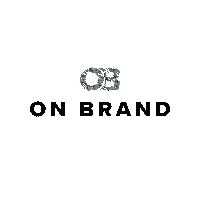 on_brand_designs logo design ob on brand Sticker