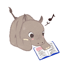 anakrimbabooks reading malaysia rhino ronda Sticker