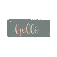 Lettering Hello Sticker