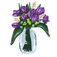 Flowers Thank You Sticker