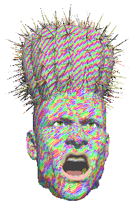 Confused Rainbow Sticker by badblueprints