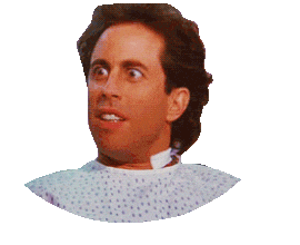 Scared Jerry Seinfeld Sticker by reactionstickers