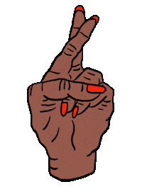 Hand Drawing Good Luck Sticker