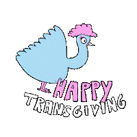 Thanksgiving Trans Sticker by Franziska Höllbacher