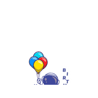 nextmedia happy birthday astronaut next Sticker