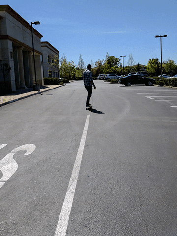 skateboard office fun GIF
