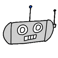 Confused Robot Sticker