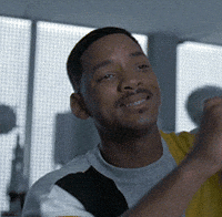 Movie gif. Will Smith as a casually dressed Agent J in Men in Black leans back with a grimace, then thrusts his head forward as he says, "Oh, damn!"