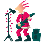 Christmas Punk Sticker by Rock im Garten