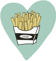 Fries Chips Sticker by zartmintdesign