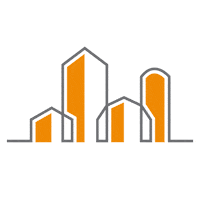 Home Orange Sticker by Urban Acres Real Estate