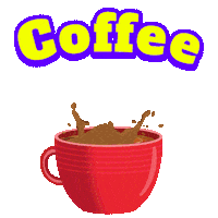 Tired Coffee Time Sticker by Lucas and Friends by RV AppStudios