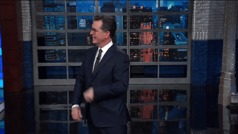 Stephen Colbert Walk GIF by The Late Show With Stephen Colbert