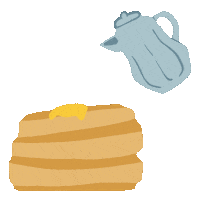 bowierae happy food breakfast brunch Sticker