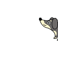 Happy Wiener Dog Sticker by beangoods