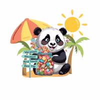 Pandisweets happy summer holiday vacation GIF