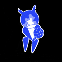 malil_TheAliens sports blue alien volleyball GIF