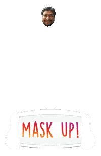 Mask Up Sticker by BORN ON INSTAGRAM